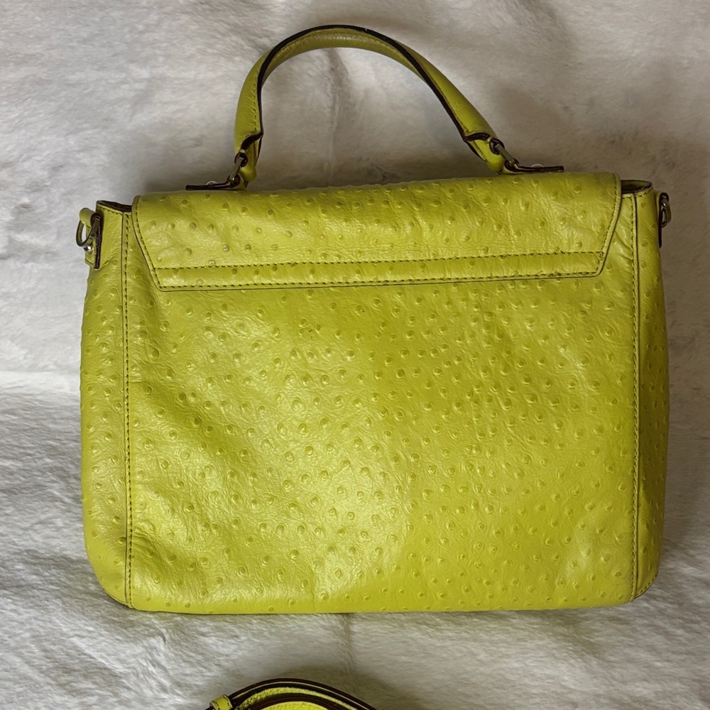 Women’s Lime Yellow Top-Handle Satchel Bag - Picture 2 of 4